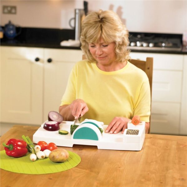 Kitchen work station for elderly and disabled